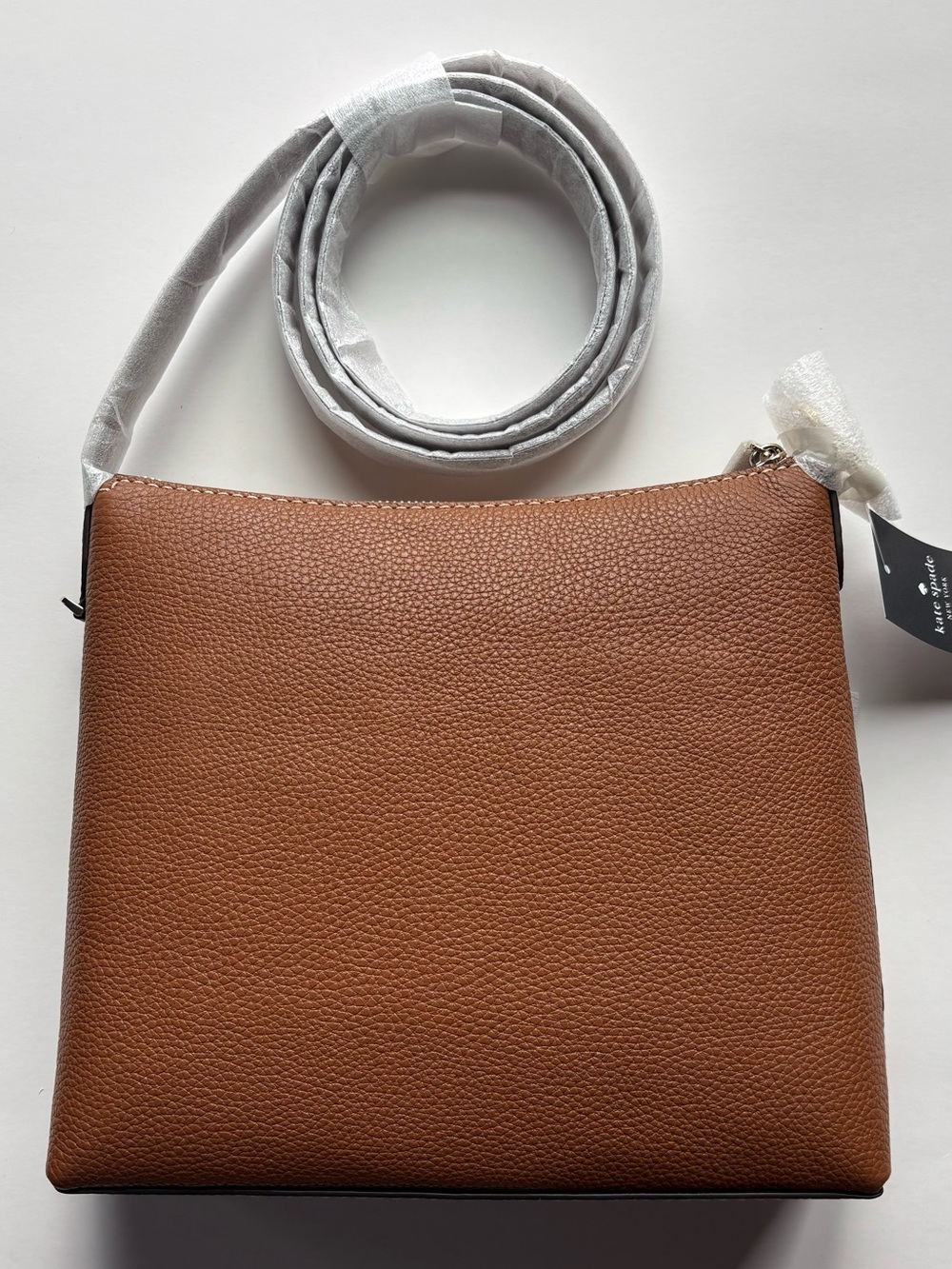 Kate Spade 454 Large Swingpack Buckle Crossbody Warm Gingerbread NWT - Picture 3 of 4